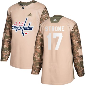 Authentic Adidas Youth Dylan Strome Washington Capitals Veterans Day Practice Jersey - Camo