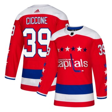 Authentic Adidas Youth Enrico Ciccone Washington Capitals Alternate Jersey - Red