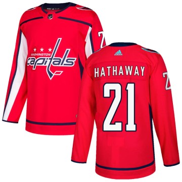 Authentic Adidas Youth Garnet Hathaway Washington Capitals Home Jersey - Red