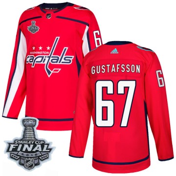 Authentic Adidas Youth Hampus Gustafsson Washington Capitals Home 2018 Stanley Cup Final Patch Jersey - Red