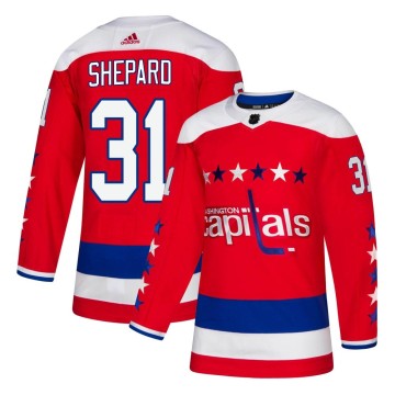 Authentic Adidas Youth Hunter Shepard Washington Capitals Alternate Jersey - Red