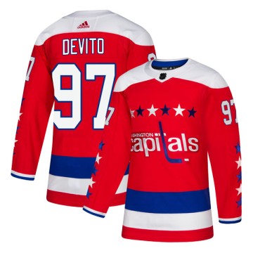 Authentic Adidas Youth Jimmy Devito Washington Capitals Alternate Jersey - Red