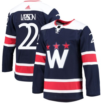Authentic Adidas Youth Johan Larsson Washington Capitals 2020/21 Alternate Primegreen Pro Jersey - Navy