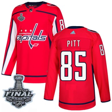 Authentic Adidas Youth Josh Pitt Washington Capitals Home 2018 Stanley Cup Final Patch Jersey - Red