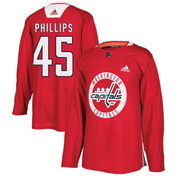 Authentic Adidas Youth Matthew Phillips Washington Capitals Practice Jersey - Red