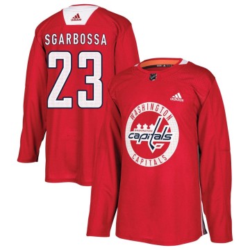 Authentic Adidas Youth Michael Sgarbossa Washington Capitals Practice Jersey - Red