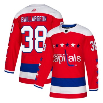 Authentic Adidas Youth Robbie Baillargeon Washington Capitals Alternate Jersey - Red