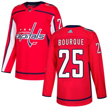 Authentic Adidas Youth Ryan Bourque Washington Capitals Home Jersey - Red