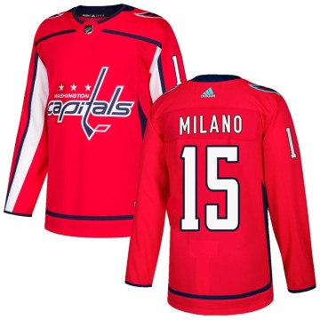 Authentic Adidas Youth Sonny Milano Washington Capitals Home Jersey - Red