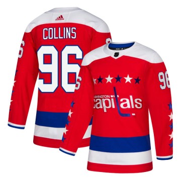 Authentic Adidas Youth Stephen Collins Washington Capitals Alternate Jersey - Red