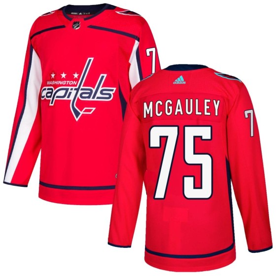 Authentic Adidas Youth Tim McGauley Washington Capitals Home Jersey - Red