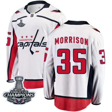 Breakaway Fanatics Branded Men's Adam Morrison Washington Capitals Away 2018 Stanley Cup Champions Patch Jersey - White