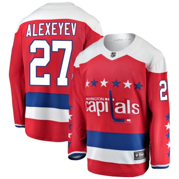 Breakaway Fanatics Branded Men's Alexander Alexeyev Washington Capitals Alternate Jersey - Red