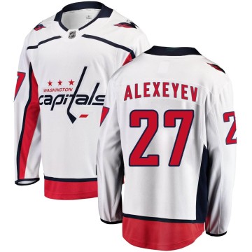 Breakaway Fanatics Branded Men's Alexander Alexeyev Washington Capitals Away Jersey - White