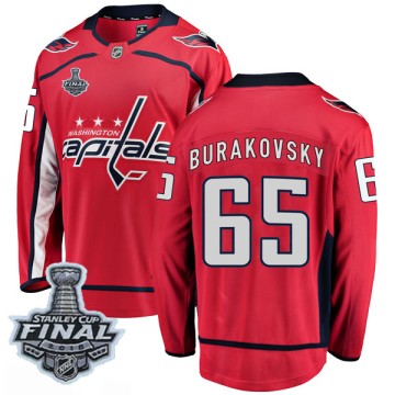 Breakaway Fanatics Branded Men's Andre Burakovsky Washington Capitals Home 2018 Stanley Cup Final Patch Jersey - Red