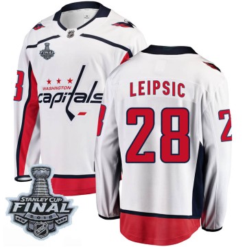 Breakaway Fanatics Branded Men's Brendan Leipsic Washington Capitals Away 2018 Stanley Cup Final Patch Jersey - White