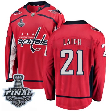 Breakaway Fanatics Branded Men's Brooks Laich Washington Capitals Home 2018 Stanley Cup Final Patch Jersey - Red