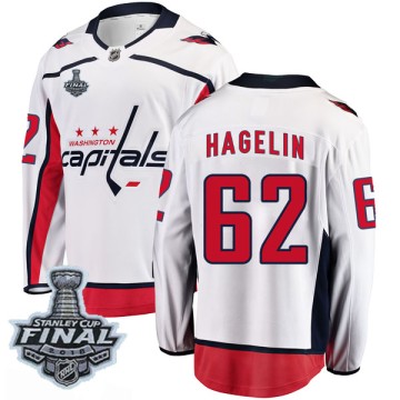 Breakaway Fanatics Branded Men's Carl Hagelin Washington Capitals Away 2018 Stanley Cup Final Patch Jersey - White