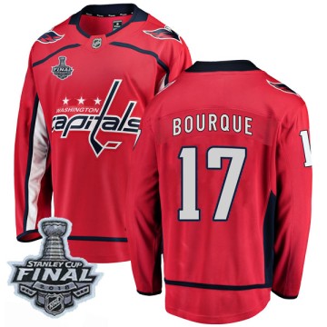 Breakaway Fanatics Branded Men's Chris Bourque Washington Capitals Home 2018 Stanley Cup Final Patch Jersey - Red
