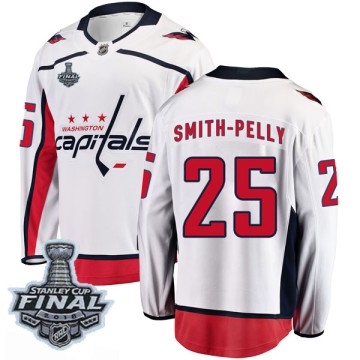 Breakaway Fanatics Branded Men's Devante Smith-Pelly Washington Capitals Away 2018 Stanley Cup Final Patch Jersey - White