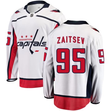 Breakaway Fanatics Branded Men's Dmitriy Zaitsev Washington Capitals Away Jersey - White