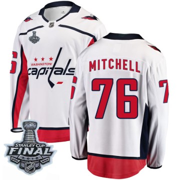 Breakaway Fanatics Branded Men's Garrett Mitchell Washington Capitals Away 2018 Stanley Cup Final Patch Jersey - White