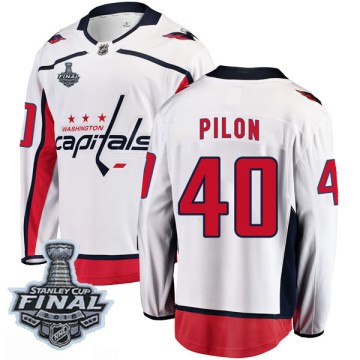 Breakaway Fanatics Branded Men's Garrett Pilon Washington Capitals Away 2018 Stanley Cup Final Patch Jersey - White