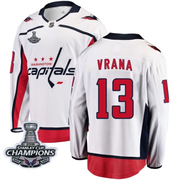 Breakaway Fanatics Branded Men's Jakub Vrana Washington Capitals Away 2018 Stanley Cup Champions Patch Jersey - White
