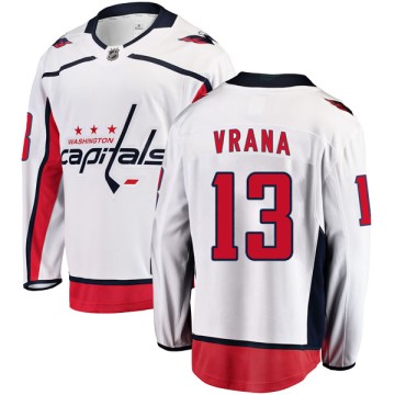 Breakaway Fanatics Branded Men's Jakub Vrana Washington Capitals Away Jersey - White