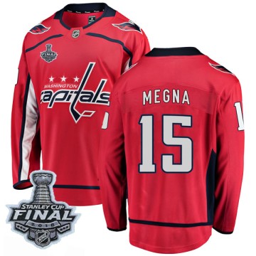 Breakaway Fanatics Branded Men's Jayson Megna Washington Capitals Home 2018 Stanley Cup Final Patch Jersey - Red