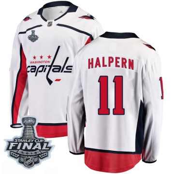 Breakaway Fanatics Branded Men's Jeff Halpern Washington Capitals Away 2018 Stanley Cup Final Patch Jersey - White