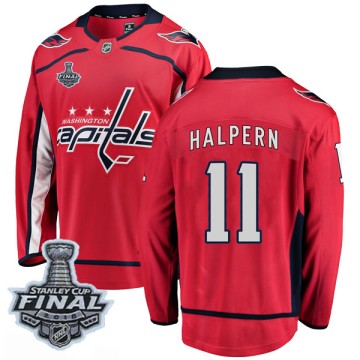Breakaway Fanatics Branded Men's Jeff Halpern Washington Capitals Home 2018 Stanley Cup Final Patch Jersey - Red