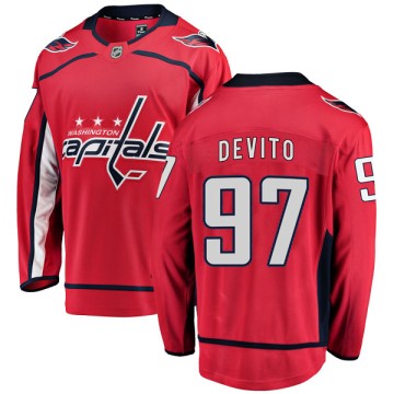 Breakaway Fanatics Branded Men's Jimmy Devito Washington Capitals Home Jersey - Red