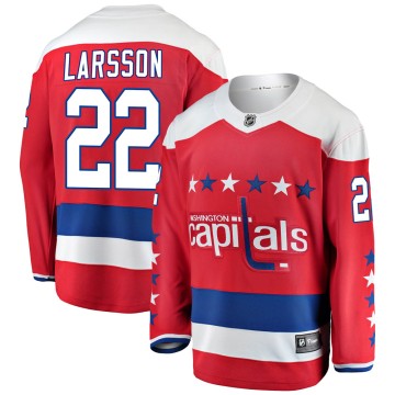 Breakaway Fanatics Branded Men's Johan Larsson Washington Capitals Alternate Jersey - Red