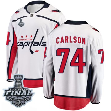 Breakaway Fanatics Branded Men's John Carlson Washington Capitals Away 2018 Stanley Cup Final Patch Jersey - White