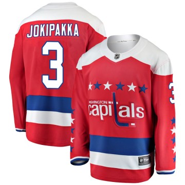 Breakaway Fanatics Branded Men's Jyrki Jokipakka Washington Capitals Alternate Jersey - Red