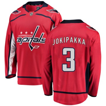 Breakaway Fanatics Branded Men's Jyrki Jokipakka Washington Capitals Home Jersey - Red