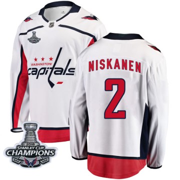 Breakaway Fanatics Branded Men's Matt Niskanen Washington Capitals Away 2018 Stanley Cup Champions Patch Jersey - White