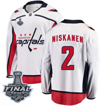 Breakaway Fanatics Branded Men's Matt Niskanen Washington Capitals Away 2018 Stanley Cup Final Patch Jersey - White