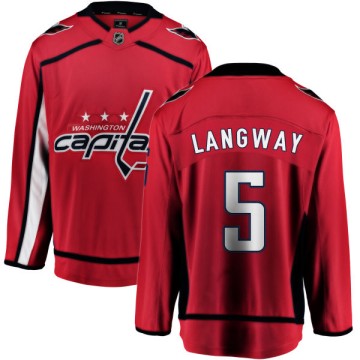 Breakaway Fanatics Branded Men's Rod Langway Washington Capitals Home Jersey - Red
