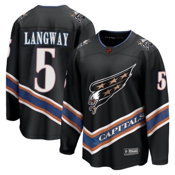 Breakaway Fanatics Branded Men's Rod Langway Washington Capitals Special Edition 2.0 Jersey - Black