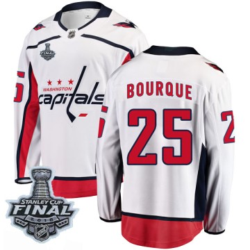 Breakaway Fanatics Branded Men's Ryan Bourque Washington Capitals Away 2018 Stanley Cup Final Patch Jersey - White