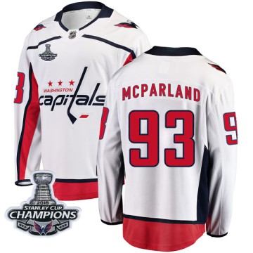 Breakaway Fanatics Branded Men's Steve McParland Washington Capitals Away 2018 Stanley Cup Champions Patch Jersey - White