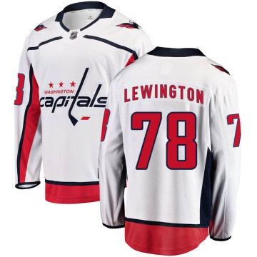 Breakaway Fanatics Branded Men's Tyler Lewington Washington Capitals ized Away Jersey - White