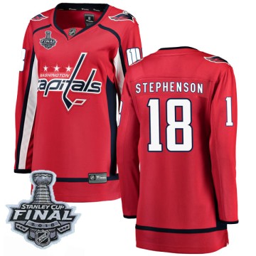 Breakaway Fanatics Branded Women's Chandler Stephenson Washington Capitals Home 2018 Stanley Cup Final Patch Jersey - Red