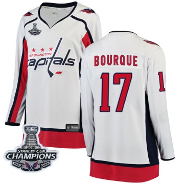 Breakaway Fanatics Branded Women's Chris Bourque Washington Capitals Away 2018 Stanley Cup Champions Patch Jersey - White