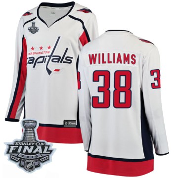 Breakaway Fanatics Branded Women's Colby Williams Washington Capitals Away 2018 Stanley Cup Final Patch Jersey - White
