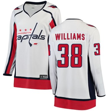 Breakaway Fanatics Branded Women's Colby Williams Washington Capitals Away Jersey - White