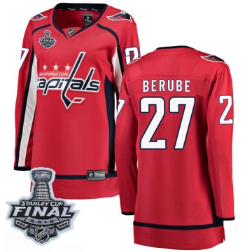 Breakaway Fanatics Branded Women's Craig Berube Washington Capitals Home 2018 Stanley Cup Final Patch Jersey - Red