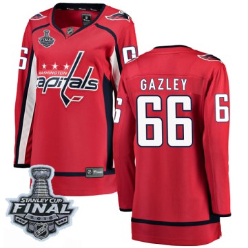 Breakaway Fanatics Branded Women's Dustin Gazley Washington Capitals Home 2018 Stanley Cup Final Patch Jersey - Red